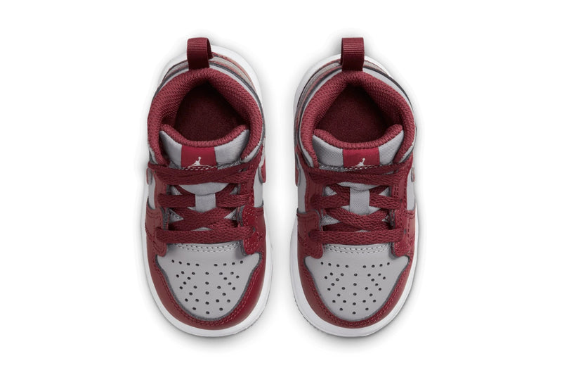 Toddler's Jordan 1 Mid Cherrywood Red/White (DQ8425 615)