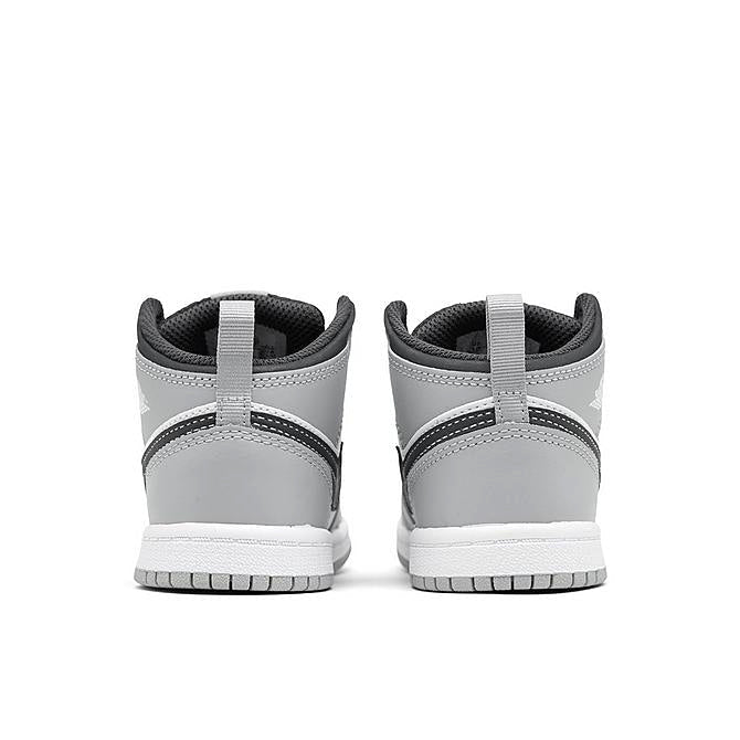 Toddler's Jordan 1 Mid Lt Smoke Grey/White-Anthracite (640735 078)
