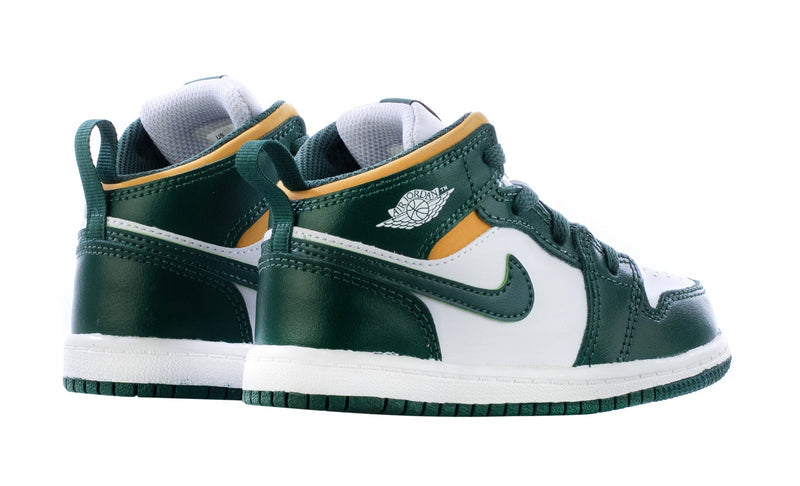 Toddler's Jordan 1 Mid Noble Green/Pollen-White (640735 371)