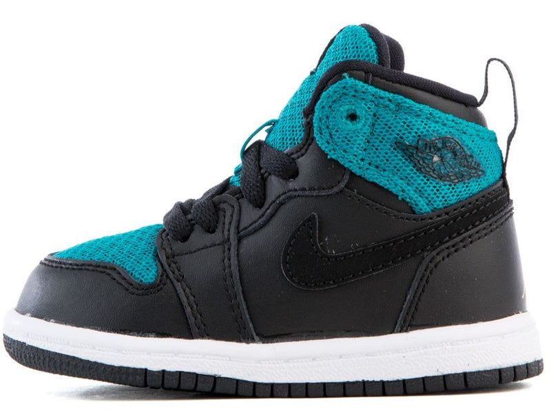Toddler's Jordan 1 Mid Retro High GT Blk/Met Gold-Rio Teal (705324 001)
