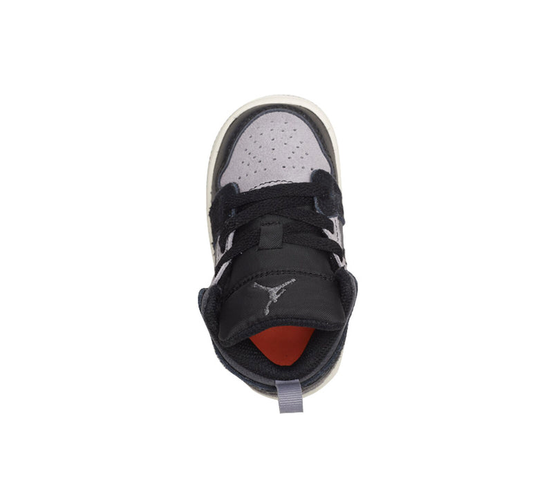 Toddler's Jordan 1 Mid SE Craft Blk/Cement Grey-Lt Graphite (DV0437 001)