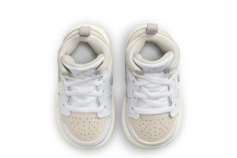 Toddler's Jordan 1 Mid SE Craft Wht/Lt Orewood Brn-Grey (FB9140 120)