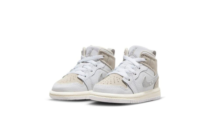 Toddler's Jordan 1 Mid SE Craft Wht/Lt Orewood Brn-Grey (FB9140 120)