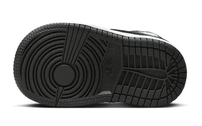 Toddler's Jordan 1 Mid SE "Panda Elephant" Off Noir/Blk-Wht (FB9912 001)