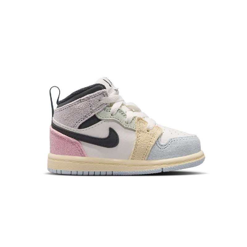 Toddler's Jordan 1 Mid SE Sail/Ice Jade-Anthracite (IB7054 100)