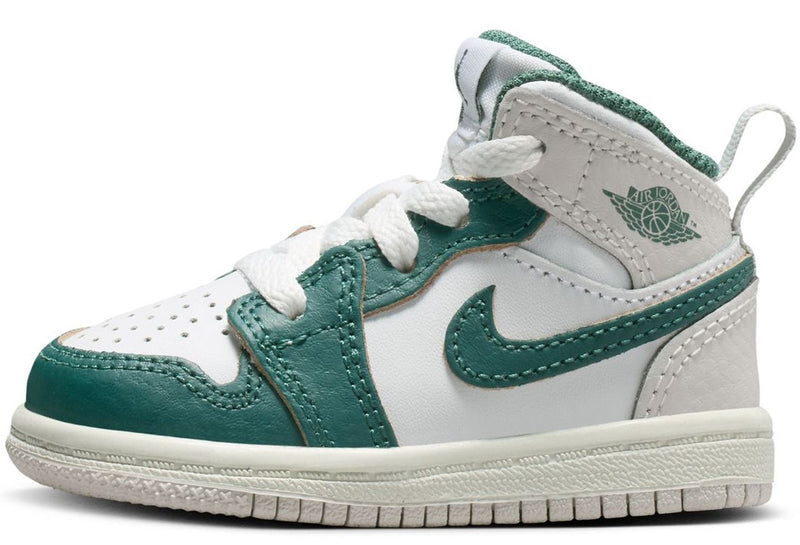 Toddler's Jordan 1 Mid SE White/Oxidized Green-Sail (FQ8086 103)