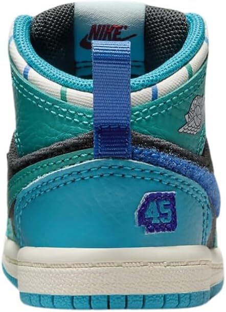 Toddler's Jordan 1 Mid SS Anthracite/Glacier Blue (FJ9480 004)