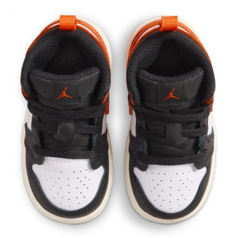 Toddler's Jordan 1 Mid Starfish/Black-White-Sail (DQ8425 801)
