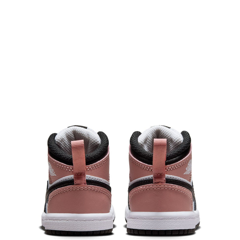 Toddler's Jordan 1 Mid White/Black-Rust Pink (DQ8425 100)