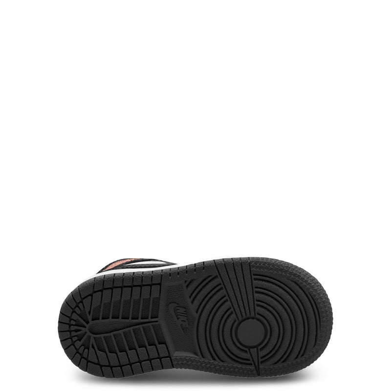 Toddler's Jordan 1 Mid White/Black-Rust Pink (DQ8425 100)