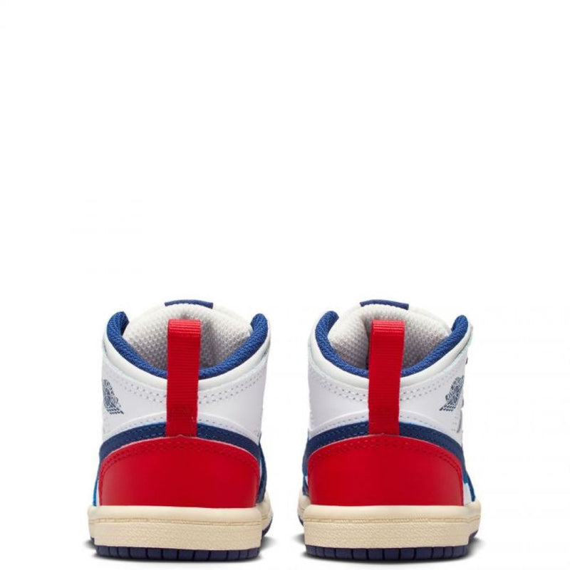 Toddler's Jordan 1 Mid White/Deep Royal Blue (DQ8425 102)