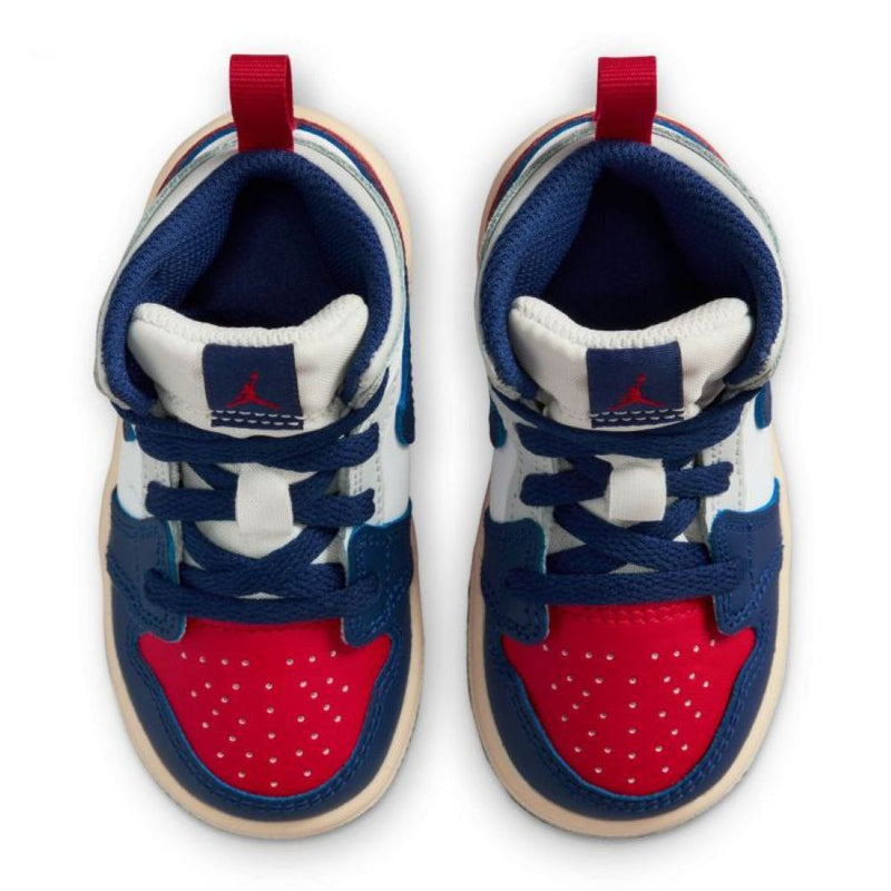 Toddler's Jordan 1 Mid White/Deep Royal Blue (DQ8425 102)