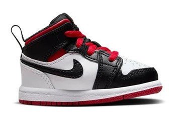 Toddler's Jordan 1 Mid White/Gym Red-Black (DQ8425 106)