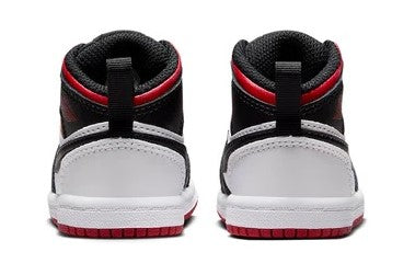 Toddler's Jordan 1 Mid White/Gym Red-Black (DQ8425 106)