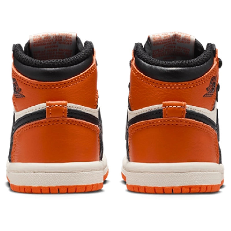 Toddler's Jordan 1 Retro High OG Black/Black-Sail-Starfish (FD1413 008)