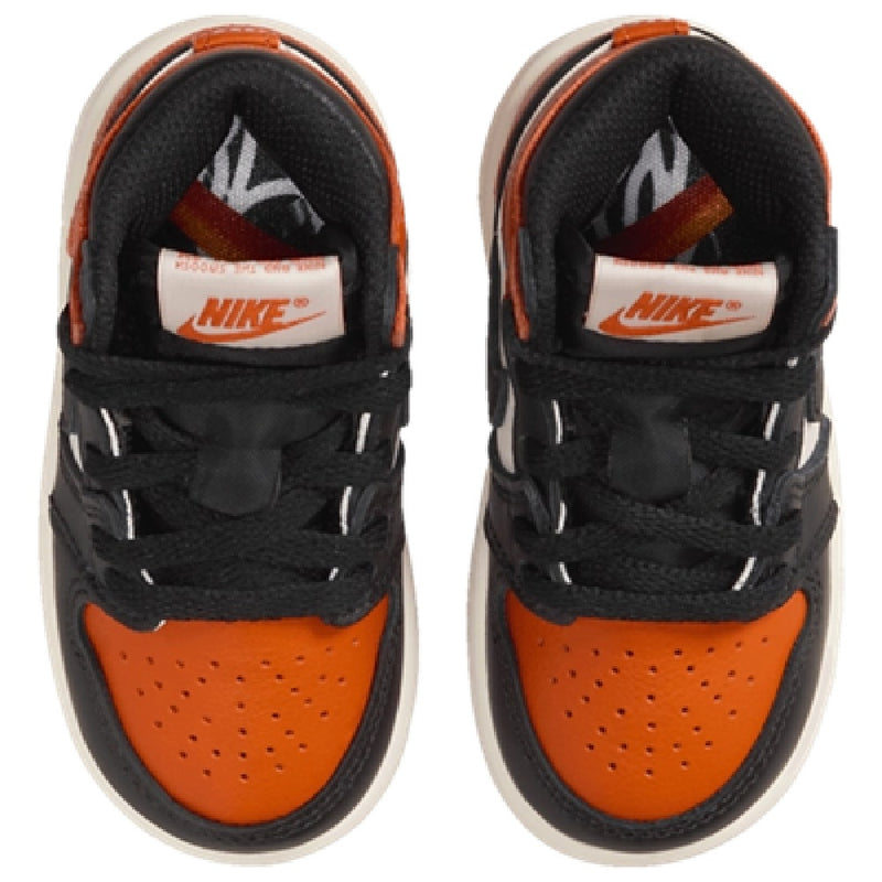 Toddler's Jordan 1 Retro High OG Black/Black-Sail-Starfish (FD1413 008)