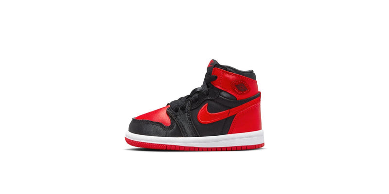 Toddler's Jordan 1 Retro High OG "Satin Bred" Blk/U Red-Wht (FD5305 061)