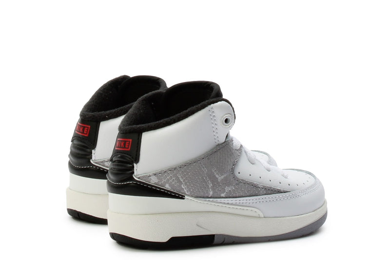 Toddler's Jordan 2 Retro "Python" White/Fire Red-Black-Sail (DQ8563 102)