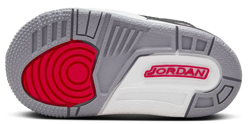 Toddler's Jordan 3 Retro Black/Fire Red-Cement Grey (DM0968 010)