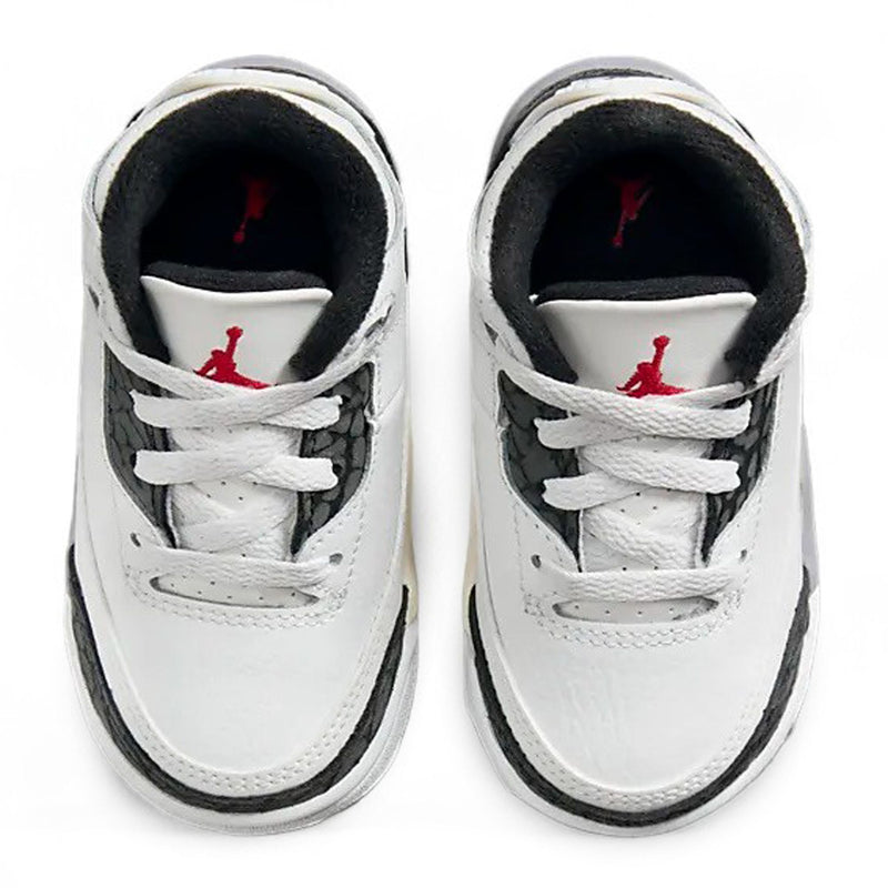 Toddler's Jordan 3 Retro "Cement Grey" Summit Wht/Fire Red (DM0968 106)