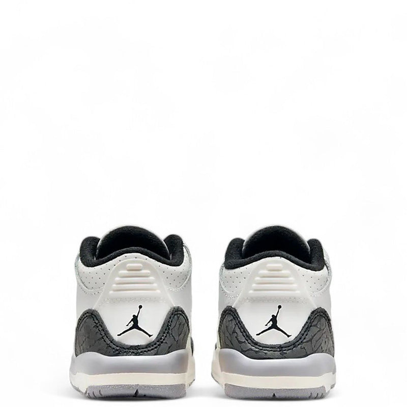 Toddler's Jordan 3 Retro "Cement Grey" Summit Wht/Fire Red (DM0968 106)