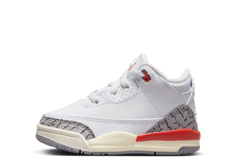 Toddler's Jordan 3 Retro "Georgia Peach" Wht/Csmc Clay-Sail (FQ9175 121)