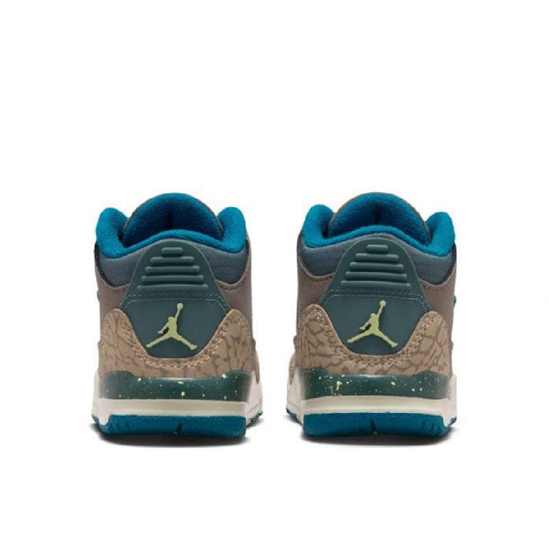 Toddler's Jordan 3 Retro Olive Grey/Green Abyss-Khaki (IB7065 001)