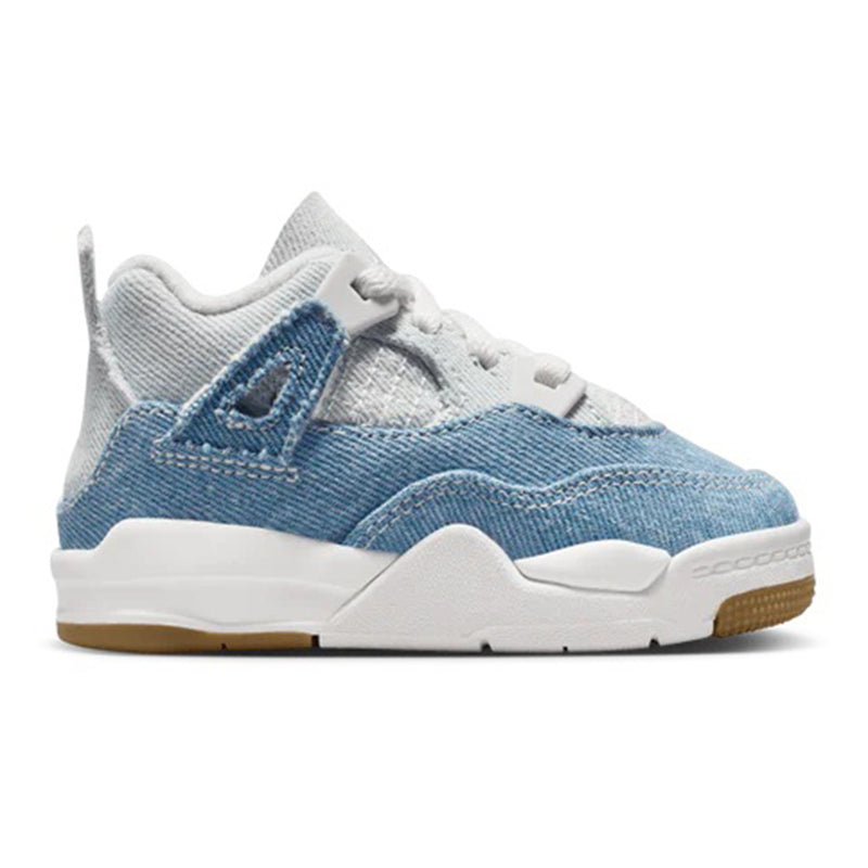 Toddler's Jordan 4 Retro Tex Sail/Worn Blue-Metallic Gold (IB6714 100)