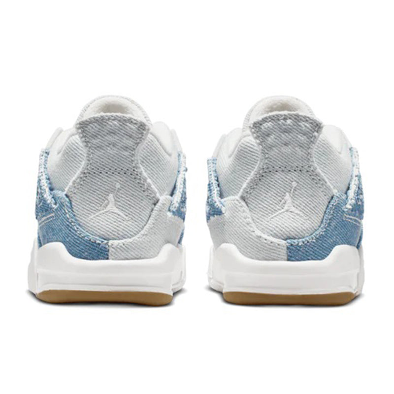 Toddler's Jordan 4 Retro Tex Sail/Worn Blue-Metallic Gold (IB6714 100)