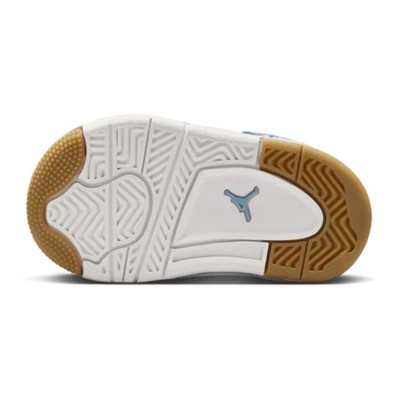 Toddler's Jordan 4 Retro Tex Sail/Worn Blue-Metallic Gold (IB6714 100)
