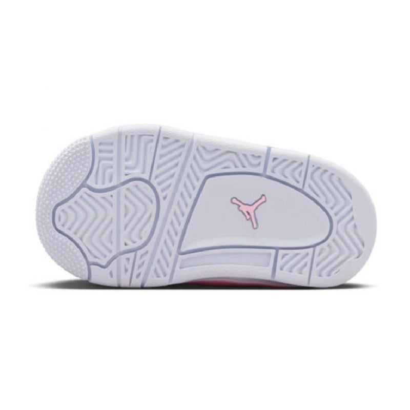Toddler's Jordan 4 Retro "V-Day" White/Med Soft Pink-Half Blue (IB7070 100)