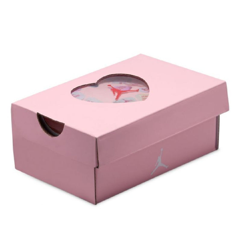 Toddler's Jordan 4 Retro "V-Day" White/Med Soft Pink-Half Blue (IB7070 100)