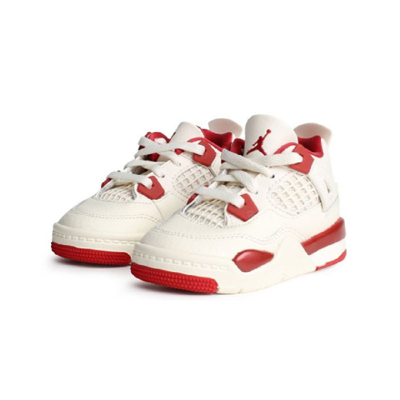 Toddler's Jordan 4 Retro "Valentine's Day" Pale Ivory/Sierra Red (HV4384 108)