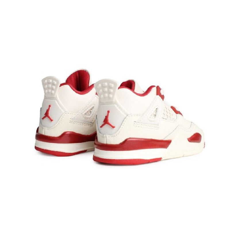 Toddler's Jordan 4 Retro "Valentine's Day" Pale Ivory/Sierra Red (HV4384 108)