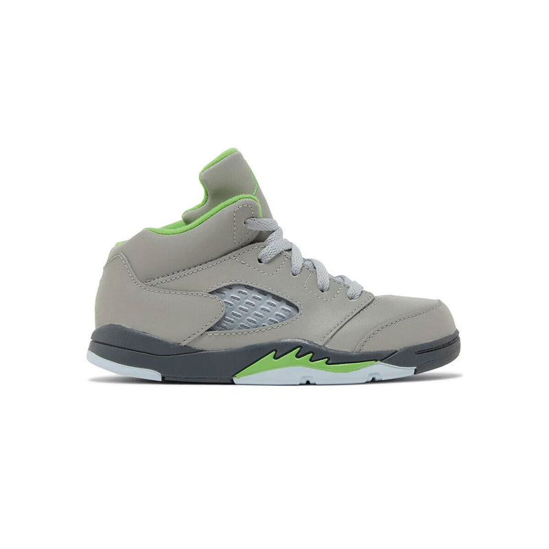 Toddler's Jordan 5 Retro "Green Bean" Svr/Grn Bean-Flnt Gry (DQ3736 003)