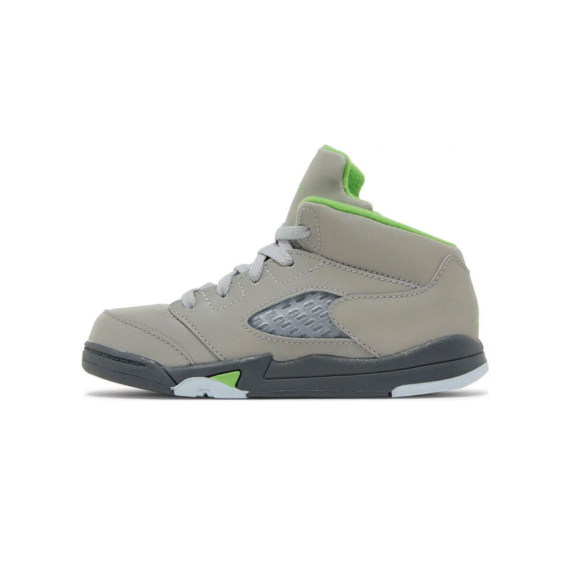 Toddler's Jordan 5 Retro "Green Bean" Svr/Grn Bean-Flnt Gry (DQ3736 003)