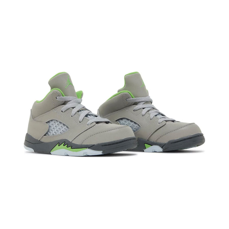 Toddler's Jordan 5 Retro "Green Bean" Svr/Grn Bean-Flnt Gry (DQ3736 003)