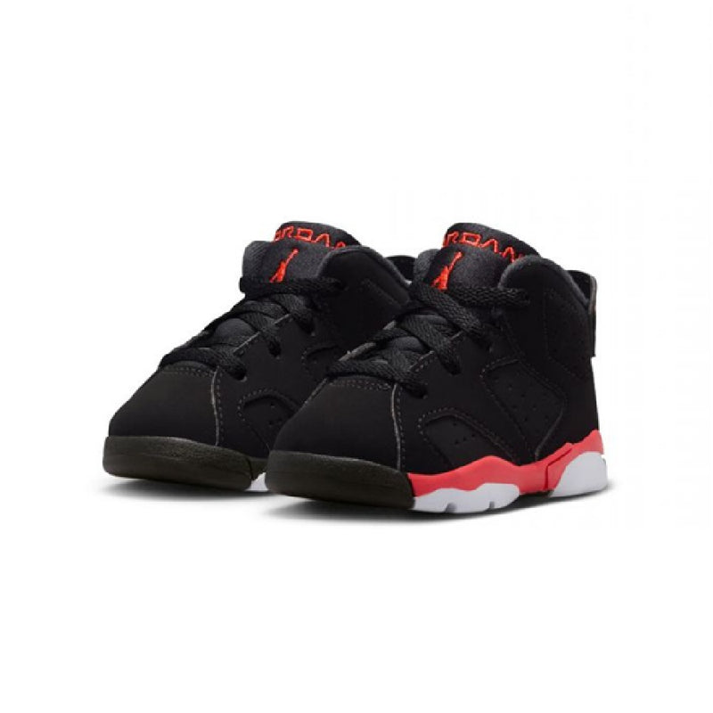 Toddler's Jordan 6 Retro "Infrared Salesman" Black/Lt Crimson (IQ1280 001)