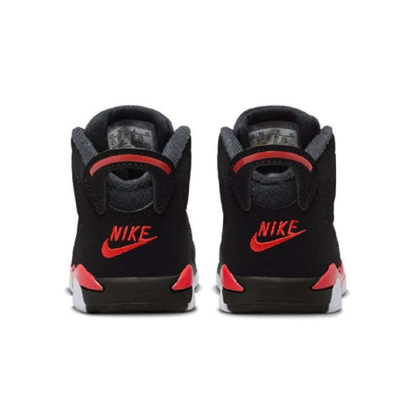 Toddler's Jordan 6 Retro "Infrared Salesman" Black/Lt Crimson (IQ1280 001)