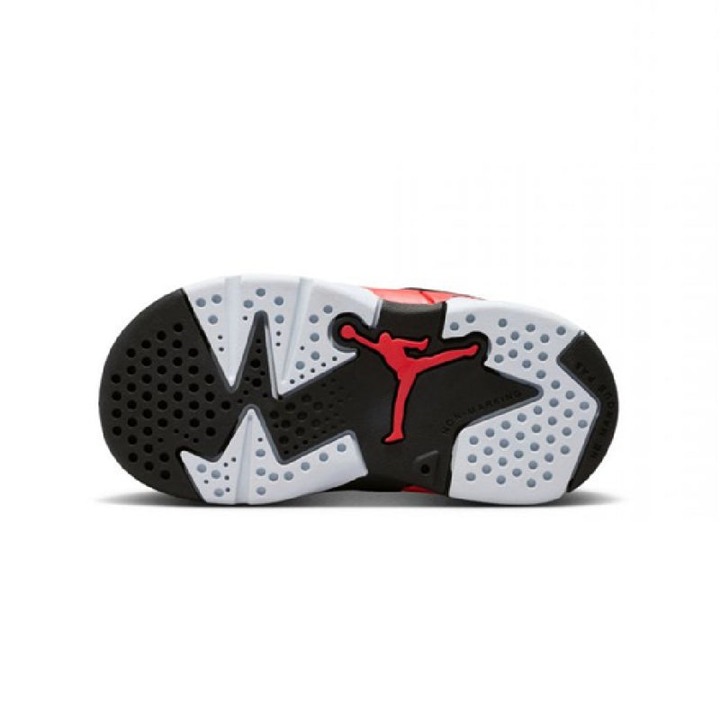 Toddler's Jordan 6 Retro "Infrared Salesman" Black/Lt Crimson (IQ1280 001)