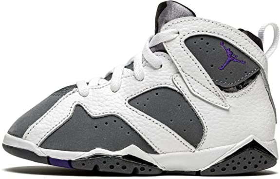 Toddler's Jordan 7 Retro BT "Flint" White/Varsity Purple (DJ2776 100)