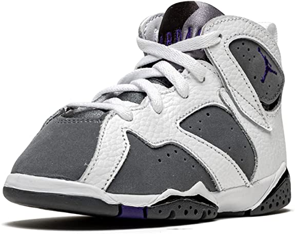 Toddler's Jordan 7 Retro BT "Flint" White/Varsity Purple (DJ2776 100)