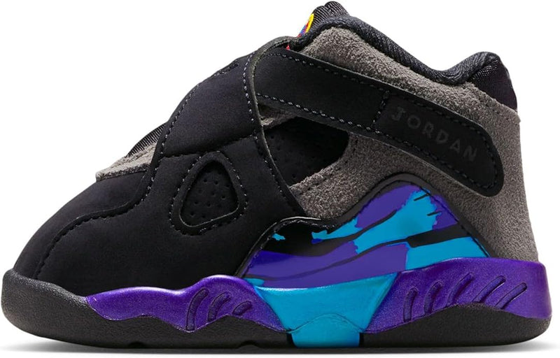 Toddler's Jordan 8 Retro "Aqua" Black/Multi-Color (305360 006)
