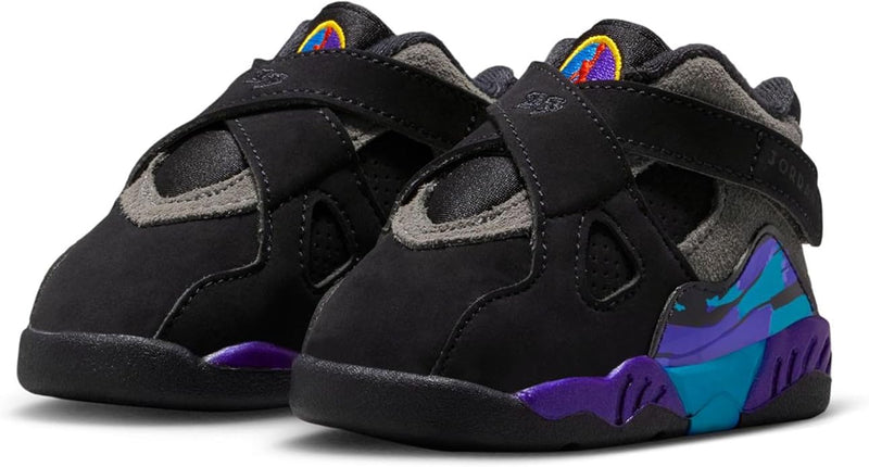 Toddler's Jordan 8 Retro "Aqua" Black/Multi-Color (305360 006)