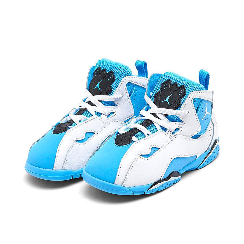Toddler's Jordan True Flight White/University Blue-Black (343797 140)
