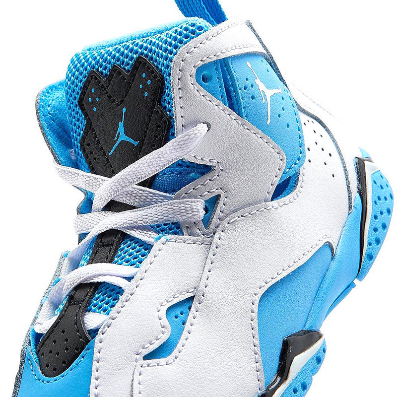 Toddler's Jordan True Flight White/University Blue-Black (343797 140)