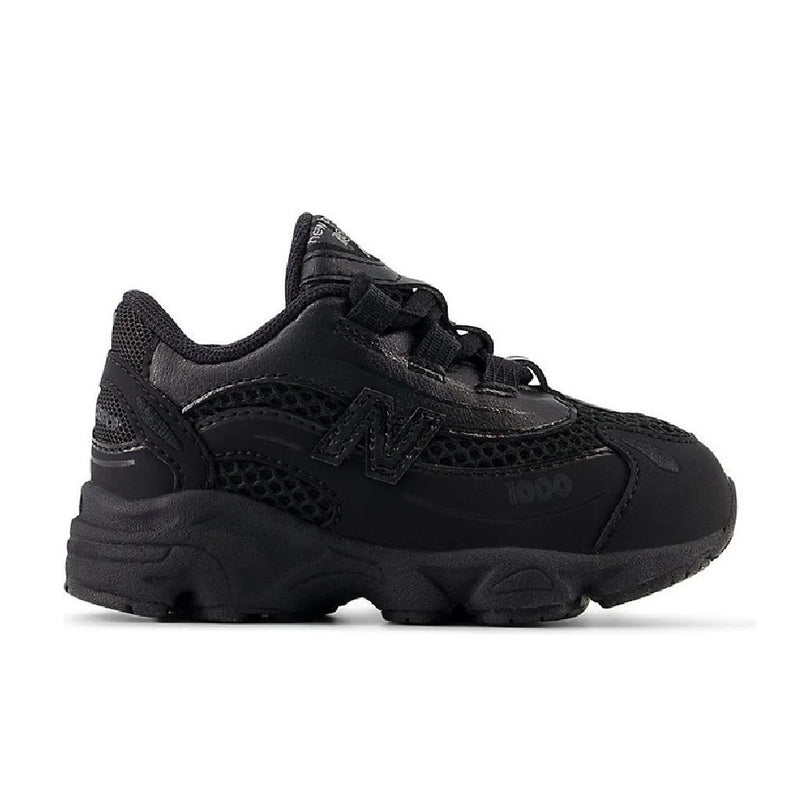 Toddler's New Balance 1000 Bungee Lace Black Black (IV1000BK)