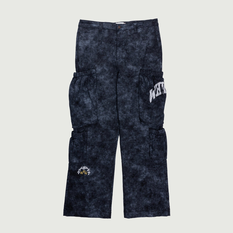 Twill Cargo Wide Leg - Black