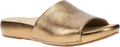 Quarter turn view Women's Dansko Footwear style name Twyla in color Bronze. Sku: 15000060600