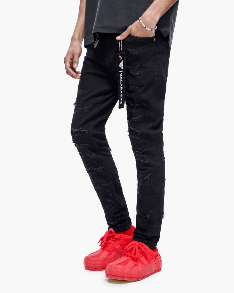 VALABASAS EDGE JET BLACK SKINNY